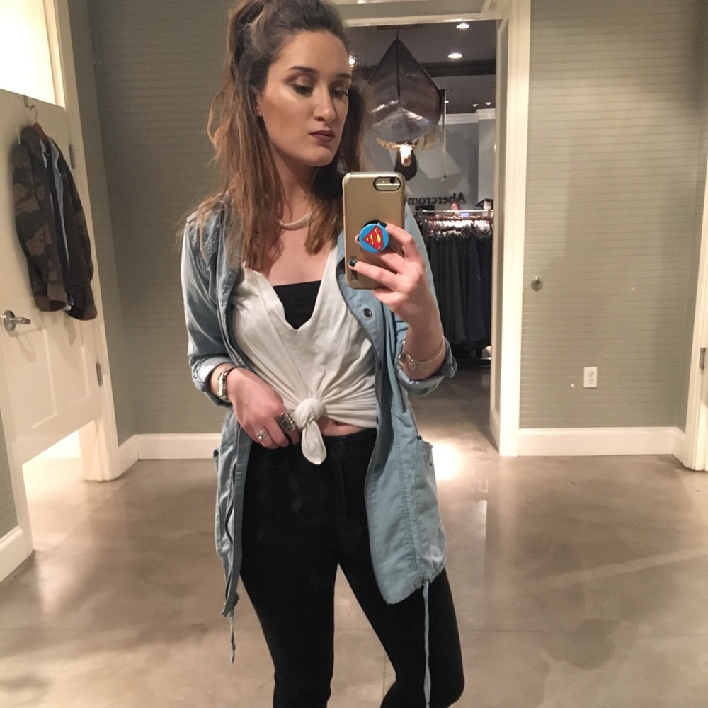 Abercrombie and Fitch Black high rise jeans.